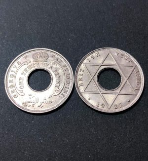 British West Africa 1927 1/10 Penny Uncirculated Coin