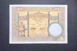 French Indochina 1936-1939 100 Piastres P. 51d VF