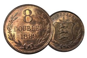 Guernsey 1889H 8 Doubles Choice Uncirculated