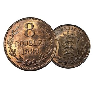 Guernsey 1889H 8 Doubles Choice Uncirculated