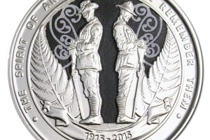 New Zealand 2015 50c Anzac Coloured Uncirculated Coin