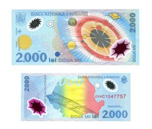 Romania 1999 'Solar Eclipse' 2000 Lei Uncirculated in Folder