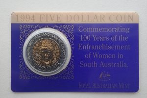 1994 $5 Women's Enfranchisement Centenary Uncirculated Coin