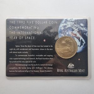 1992 $5 International Year of Space Uncirculated Coin