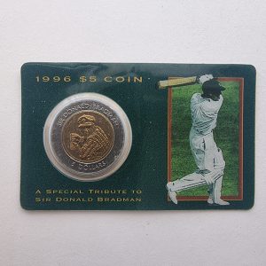1996 $5 Don Bradman Tribute Uncirculated Coin