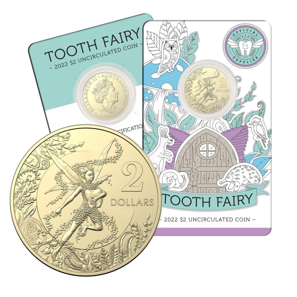 2022 2 Tooth Fairy Uncirculated Coin in Card Southern Cross Coins