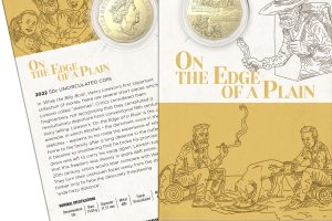 2022 50 Cent Henry Lawson On the Edge of Plain Uncirculated Coin