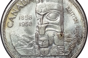 Canada 1958 British Columbia Dollar Unc