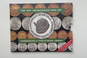 1991 Commemorating 25 Years of Decimal Currency Uncirculated 8 coin Mint Set