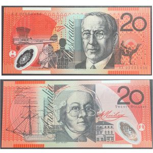 2002 $20 Polymer MacFarlane Henry Signatures 1st Prefix AA02 note - Uncirculated