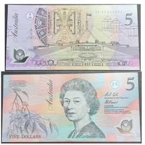 1992 $5 (First polymer type light pink) Fraser-Cole Signatures - Uncirculated