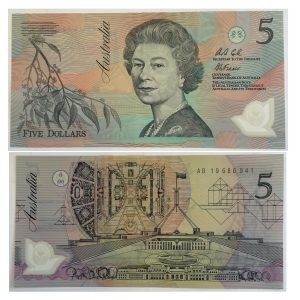 1992 $5 Fraser Cole RARE Last Prefix AB19 - Uncirculated