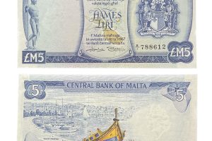 Malta 1973 5 Liri - Uncirculated