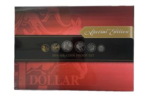 2014 6-coin Proof Set with selectively gold plated $1!