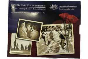 2005 60th Anniversary of the end of the Second World War 'Peace . Coming home . Remembrance' 6-coin Mint Set