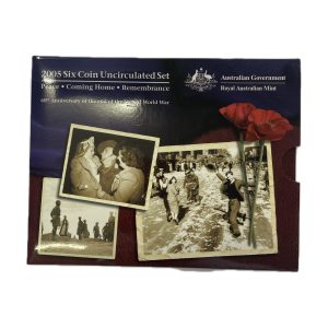 2005 60th Anniversary of the end of the Second World War 'Peace . Coming home . Remembrance' 6-coin Mint Set