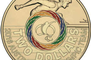 2016 $2 Australian Rio Paralympic Team coloured uncirculated coin