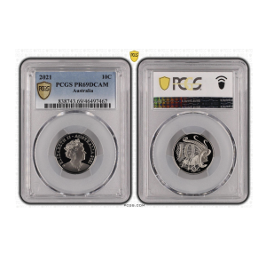 2021 10c PCGS - PR69DCAM
