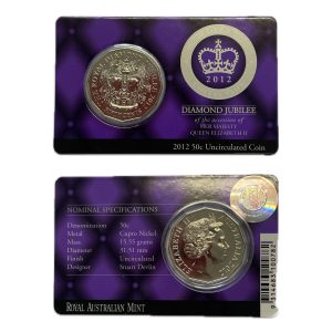 2012 50c Diamond Jubilee uncirculated coin