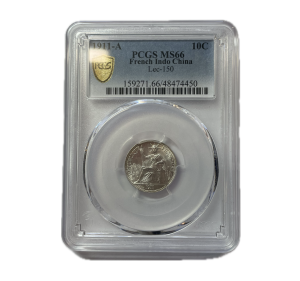 1911-A French Indo-China Silver 10 Cent - PCGS MS66