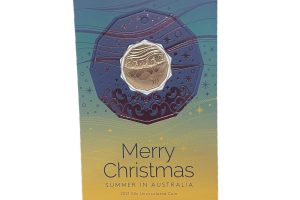 2021 50c Merry Christmas 'Summer in Australia' uncirculated coin