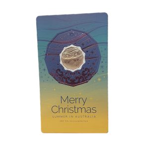 2021 50c Merry Christmas 'Summer in Australia' uncirculated coin