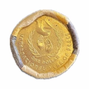 1986 $1 International year of peace Mint Roll