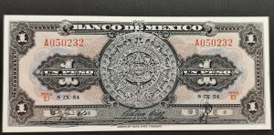 Mexico 1 Peso 1954 UNC P56b
