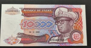 Zaire (Congo) 10000 Zaires 1989 UNC P38a