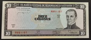 El Salvador 10 Colones 1980 UNC P129b