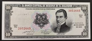 El Salvador 10 Colones 1983 UNC P135a