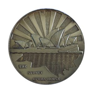 Australia 1973 Opening of the Sydney Opera House Silver-plated Medallion large 45 mm