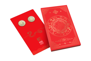 2025 2 x $1 Lunar Series 'Year of the Snake' uncirculated 2-coin set