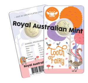 2025 $2 Tooth Fairy Uncirculated Coin in Card