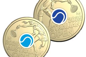 2025 $2 Australian Tennis Open Men's/Women's Pair coloured with privy mark in folders