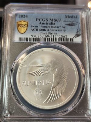 2024 Swan Pattern Dollar Silver Uncirculated PCGS MS69 First Strike