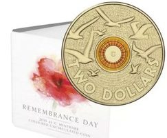 2015 $2 Remembrance Day Coin 'C' mintmark
