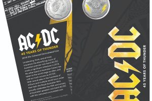 2018 Australia AC/DC ACDC Coloured 50 cents 50c carded Uncirculated coin