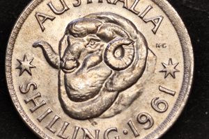 Australia 1961 Shilling Choice Unc ex Roll
