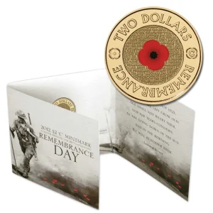 $2 2012 Remembrance Day 'C' Mintmark Coloured UNC