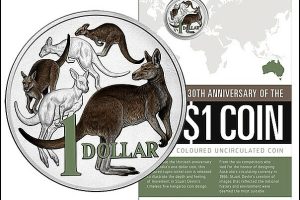 2014 - 30th anniversary of the $1 Coin One Dollar Coloured