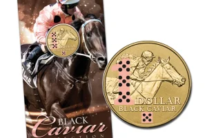 Australia 2013 $1 Coloured Black Caviar Uncirculated Coin in Card