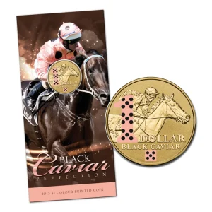 Australia 2013 $1 Coloured Black Caviar Uncirculated Coin in Card