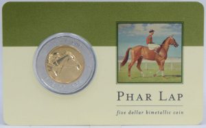 2000 $5 Pharlap Bimetal Uncirculated Coin