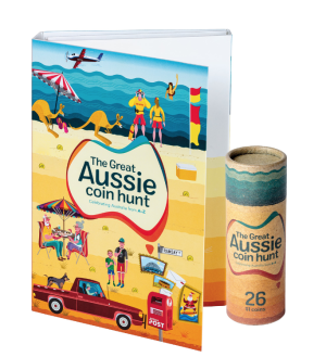 2019 Great Aussie Coin Hunt Folder and 26-coin Tube Set