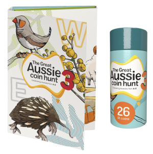 2022 Great Aussie Coin Hunt #3 Folder and 26-coin Tube Set