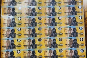 Australia 1988 $10 Bicentennial Full Uncut Sheet 24 Notes  - Rare