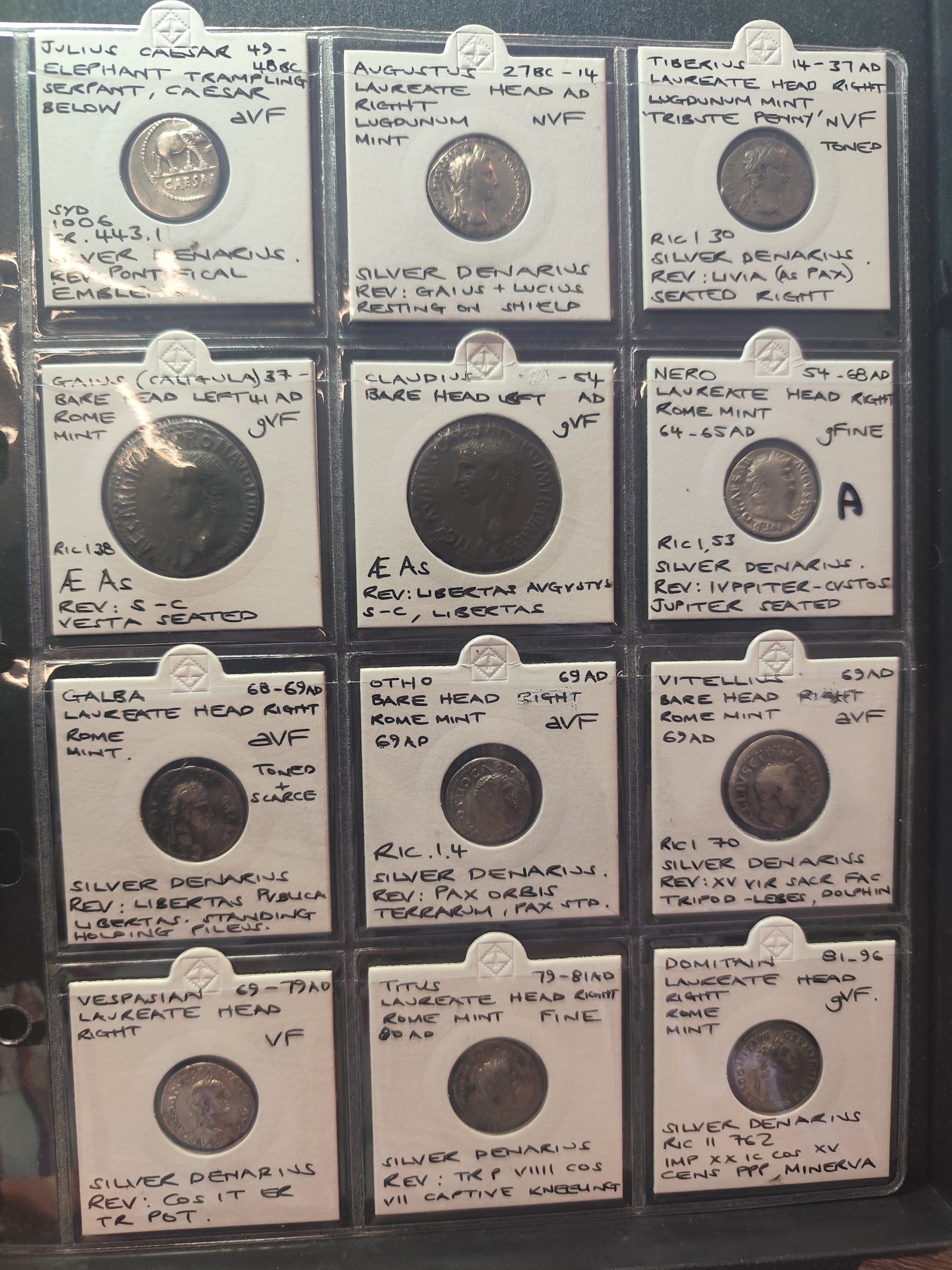 Ancient Rome - The Coins of the Twelve Caesars Collection - Rare ( first 12 caesars )