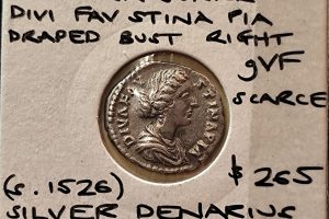 Ancient Rome Faustina Junior Silver Denarius 175 AD gVF