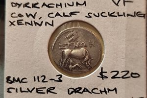 Ancient Greece Illyria Dyrrachium Silver Drachm